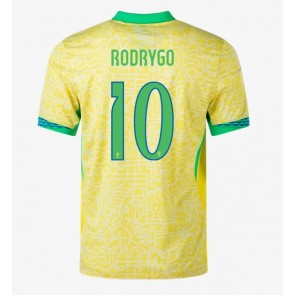 Billiga Brasilien Rodrygo Goes #10 Hemmatröja Copa America 2024 Kortärmad